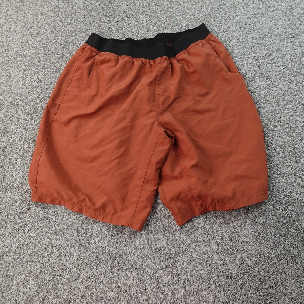 Prana Shorts Mens L Orange Performance‎ Outdoor Hiking Mojo Yoga Gym Workout Run